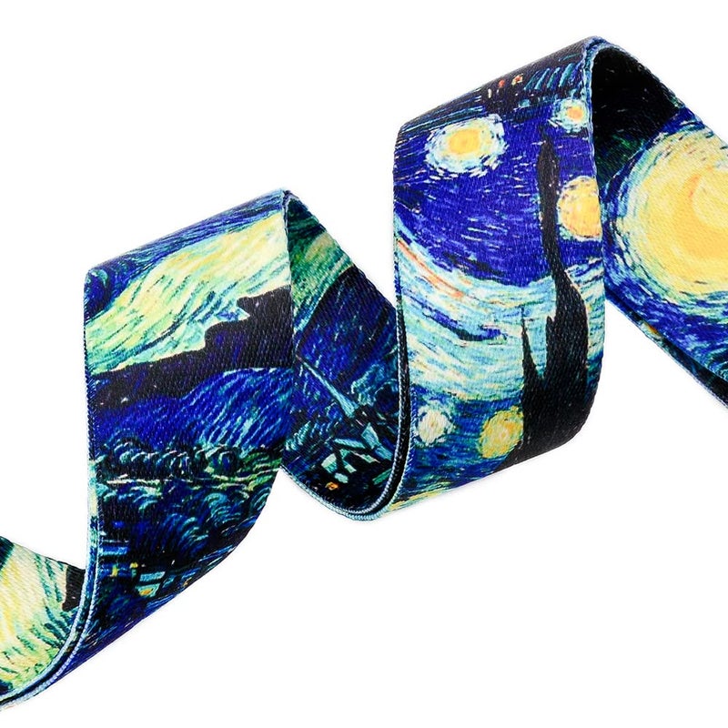 BestSounds Van Gogh Starry Night Guitar Strap Includes Strap Button & 2 Strap Locks, Adjustable Guitar Shoulder Strap For Bass, Electric & Acoustic Guitar, Best Gift for Men Women Guitarist - Image 2
